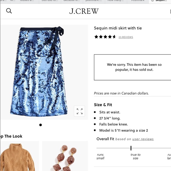 J crew sequin midi skirt - Picture 5 of 6
